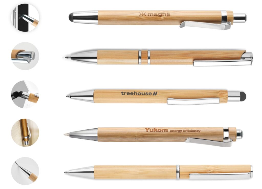 Penne promozionali in bambù personalizzate con LOGO